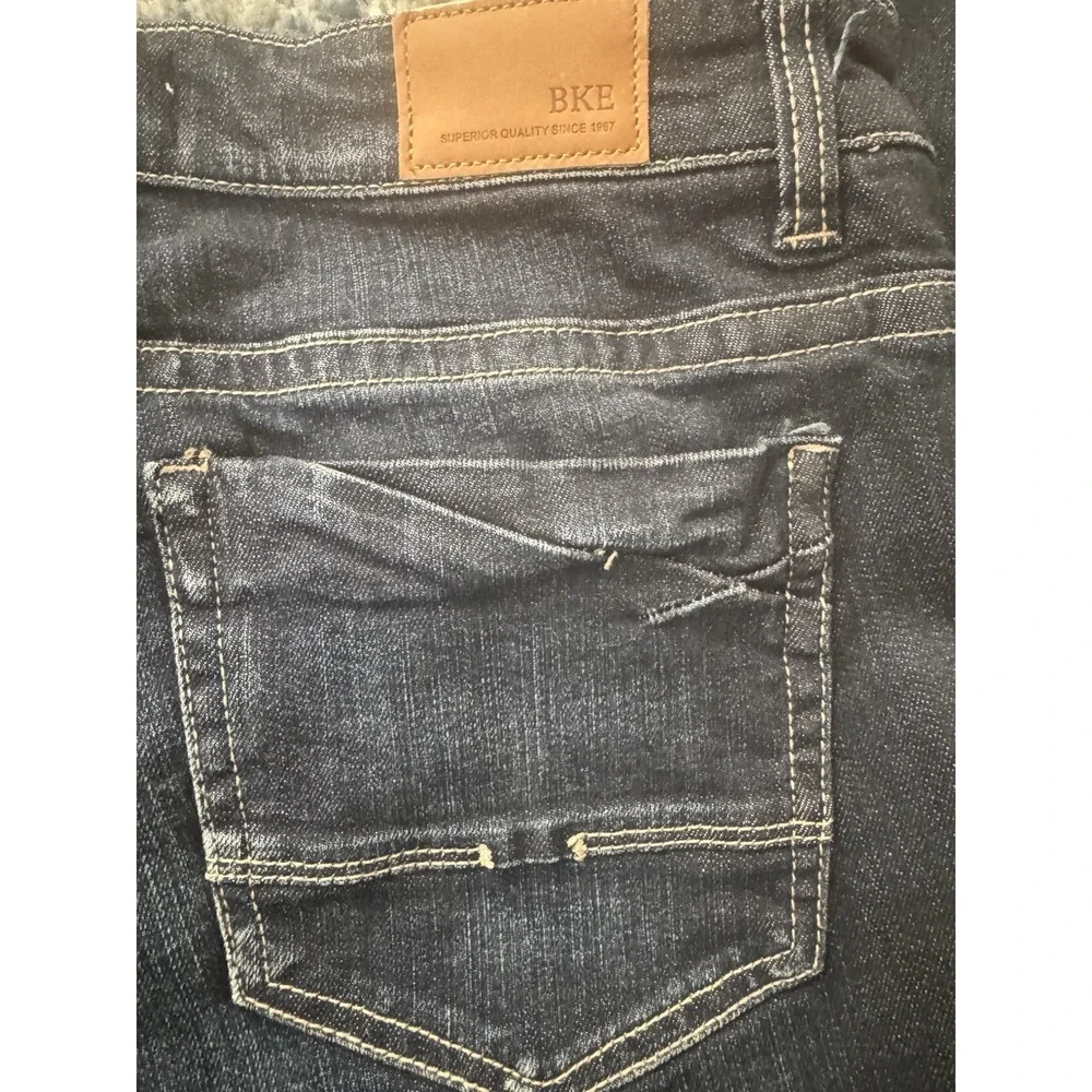 BKE Payton Universal Fit Stretch Blue Jeans Straight Womens Mid Rise 29x32 - Picture 4 of 7